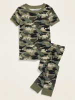 Unisex Camo-Dino Pajama Set for Toddler & Baby-Camo Dino
