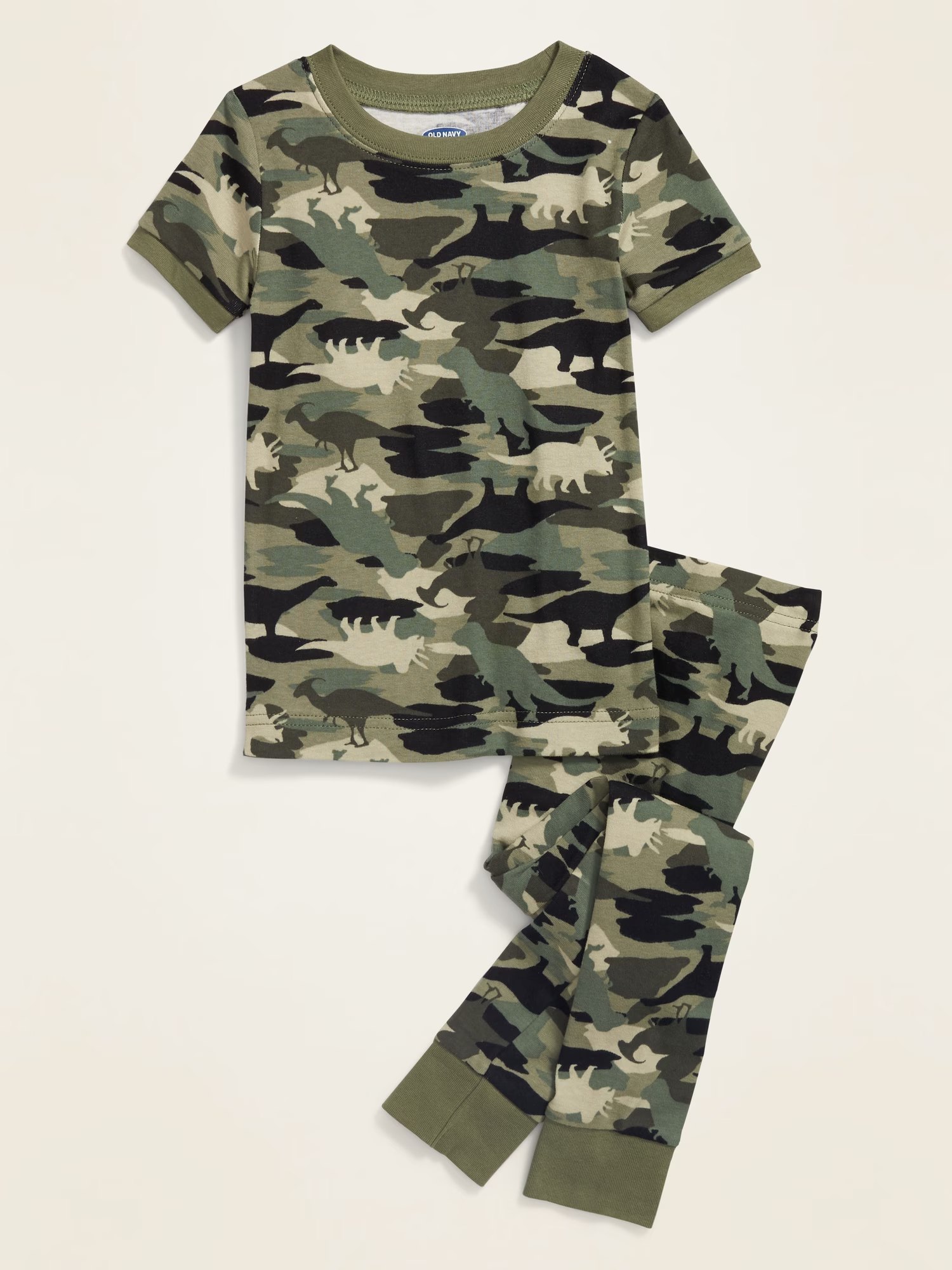 Unisex Camo-Dino Pajama Set for Toddler & Baby-Camo Dino