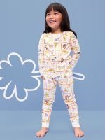 Old Navy x Disney Winnie the Pooh Unisex Snug-Fit Pajama Set for Toddler & Baby-Square Flower