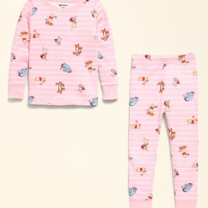 Old Navy x Disney Winnie the Pooh Unisex Snug-Fit Pajama Set for Toddler & Baby-Pink Pirouette