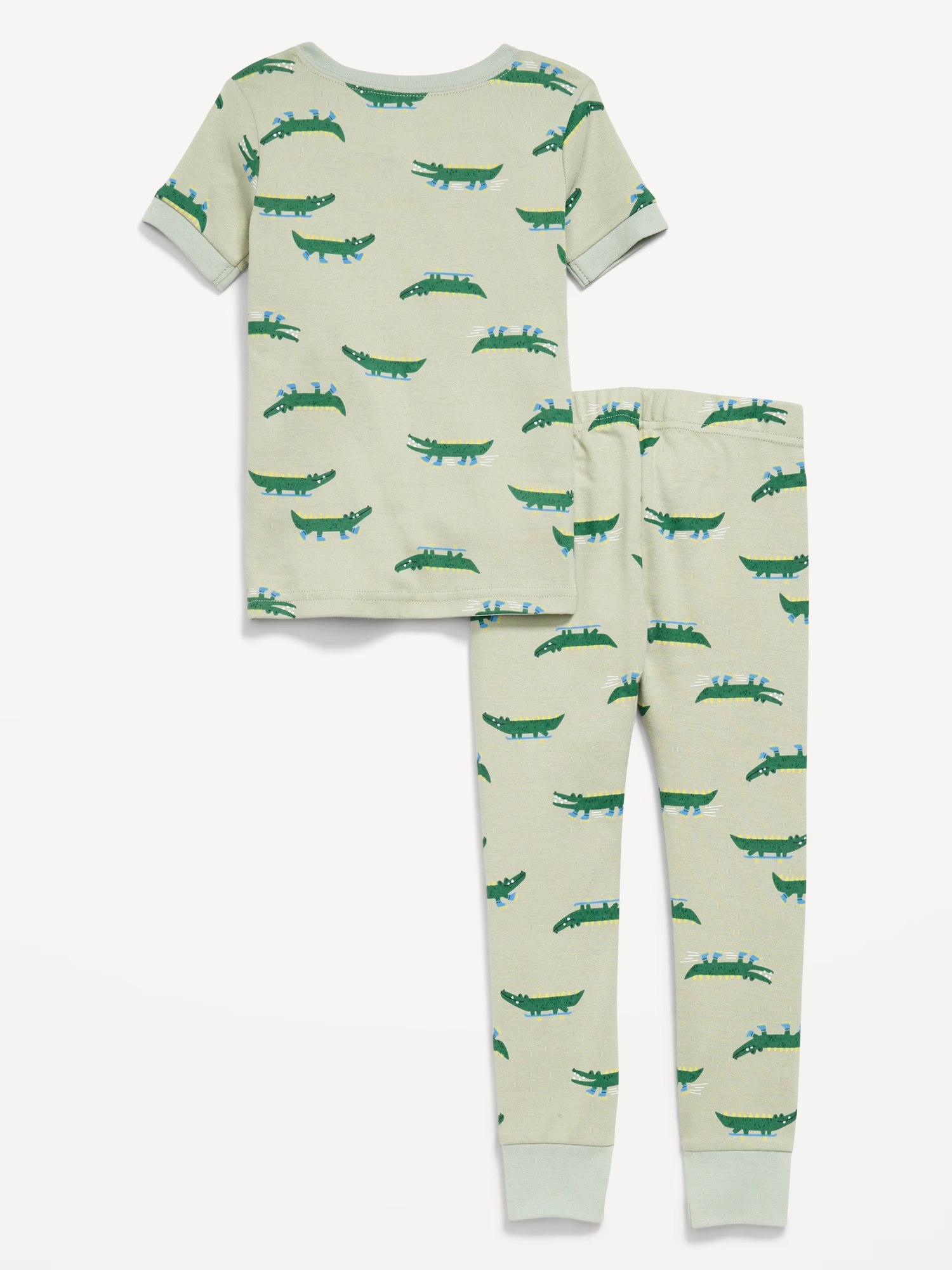 Snug-Fit Graphic Pajama Set for Toddler & Baby-Alligator - Image 2