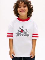 Kids' Wavy Flag Easy Graphic T-Shirt-White