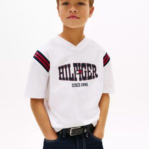 Kids' Hilfiger Sport Logo T-Shirt-White