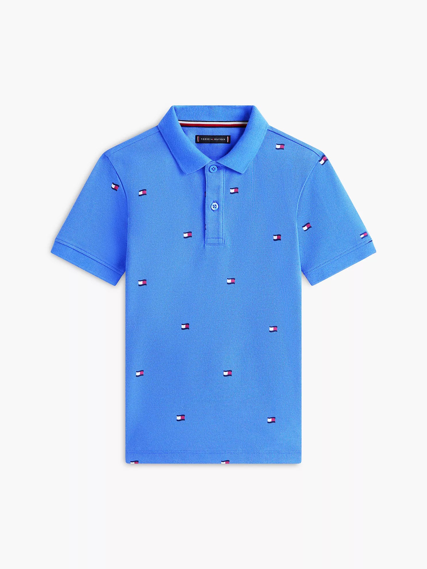 Kids' Allover Flag Print Polo-Empire Blue - Image 2