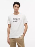 Hilfiger Multi-Flag Logo T-Shirt-Ivory Petal