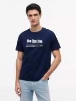 Hilfiger Multi-Flag Logo T-Shirt-Navy