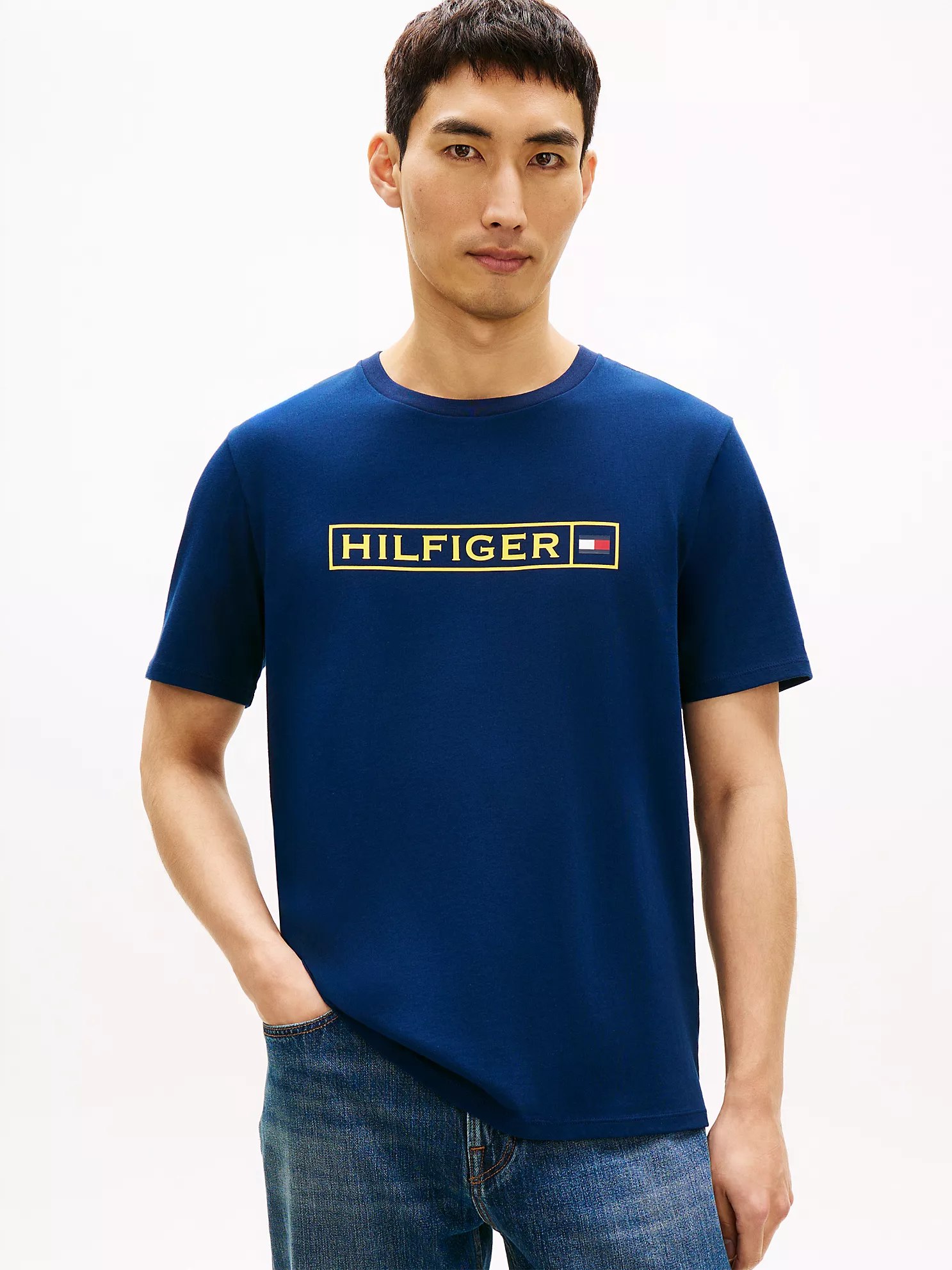Hilfiger Box Logo T-Shirt-Navy