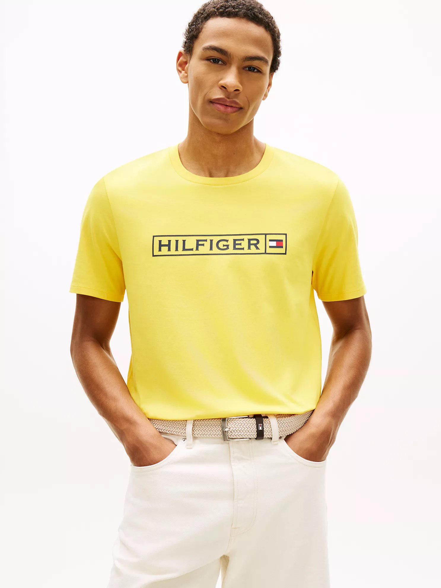 Hilfiger Box Logo T-Shirt-Marigold Yellow