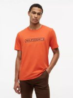 Hilfiger Box Logo T-Shirt-Brilliant Orange