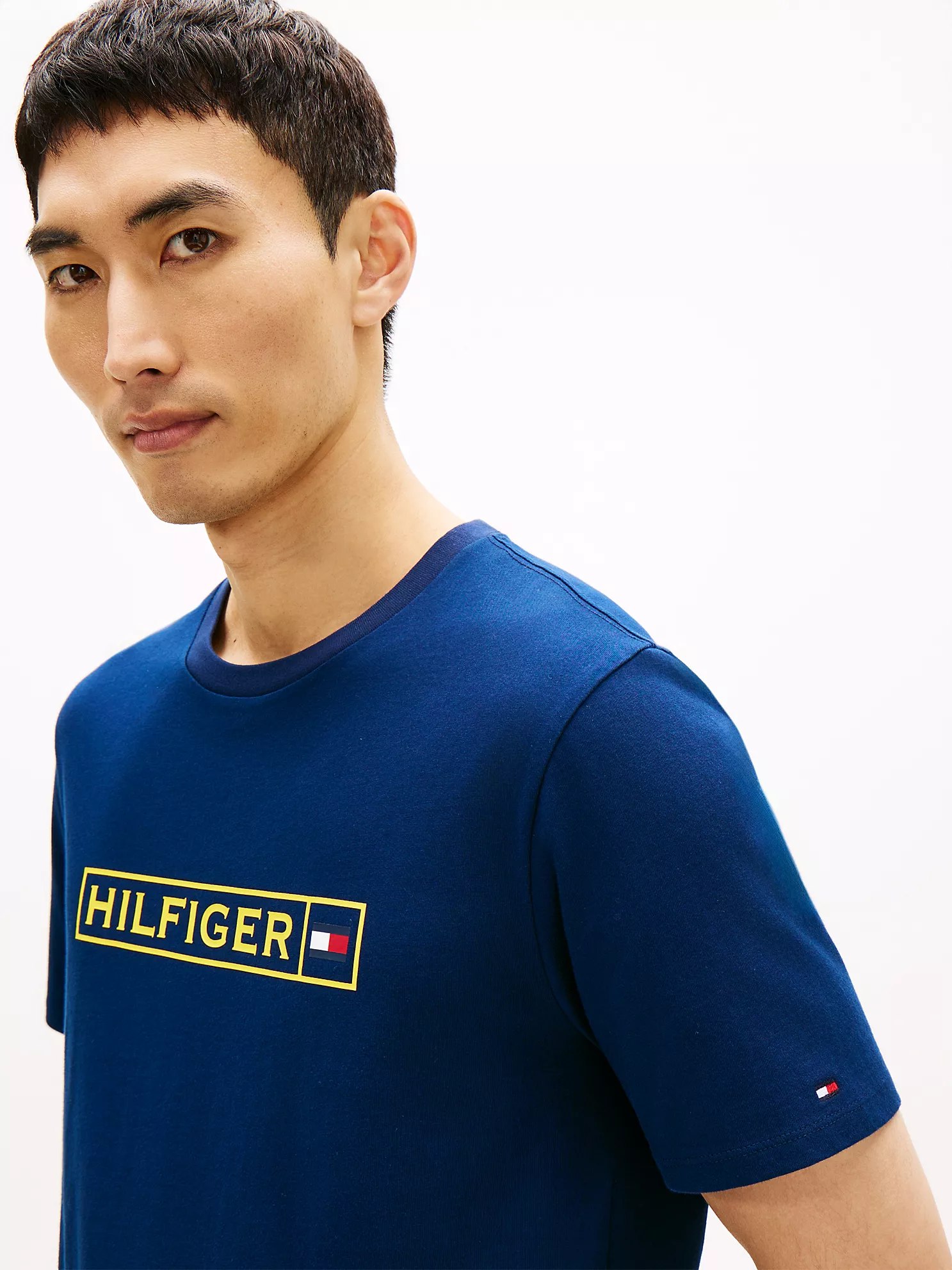 Hilfiger Box Logo T-Shirt-Navy - Image 2