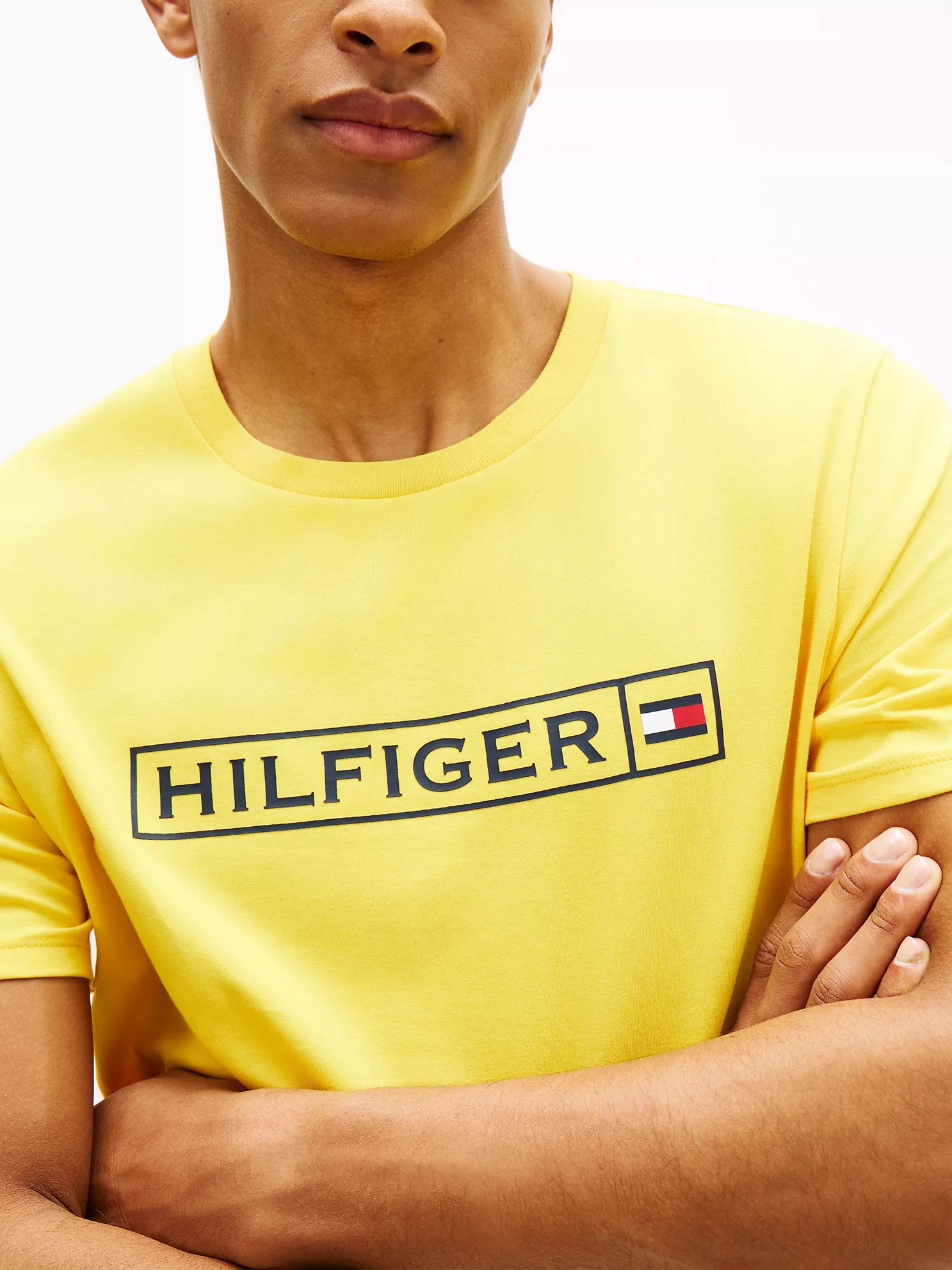 Hilfiger Box Logo T-Shirt-Marigold Yellow - Image 2
