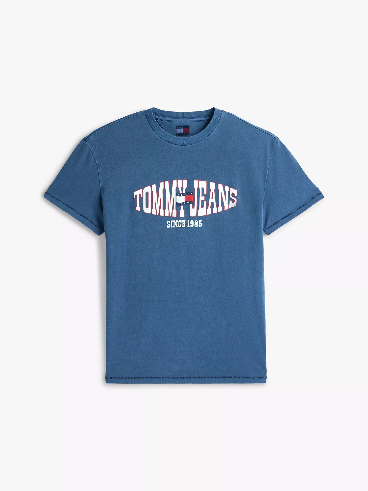Tommy Jeans Wavy Flag Logo T-Shirt-Navy - Image 3