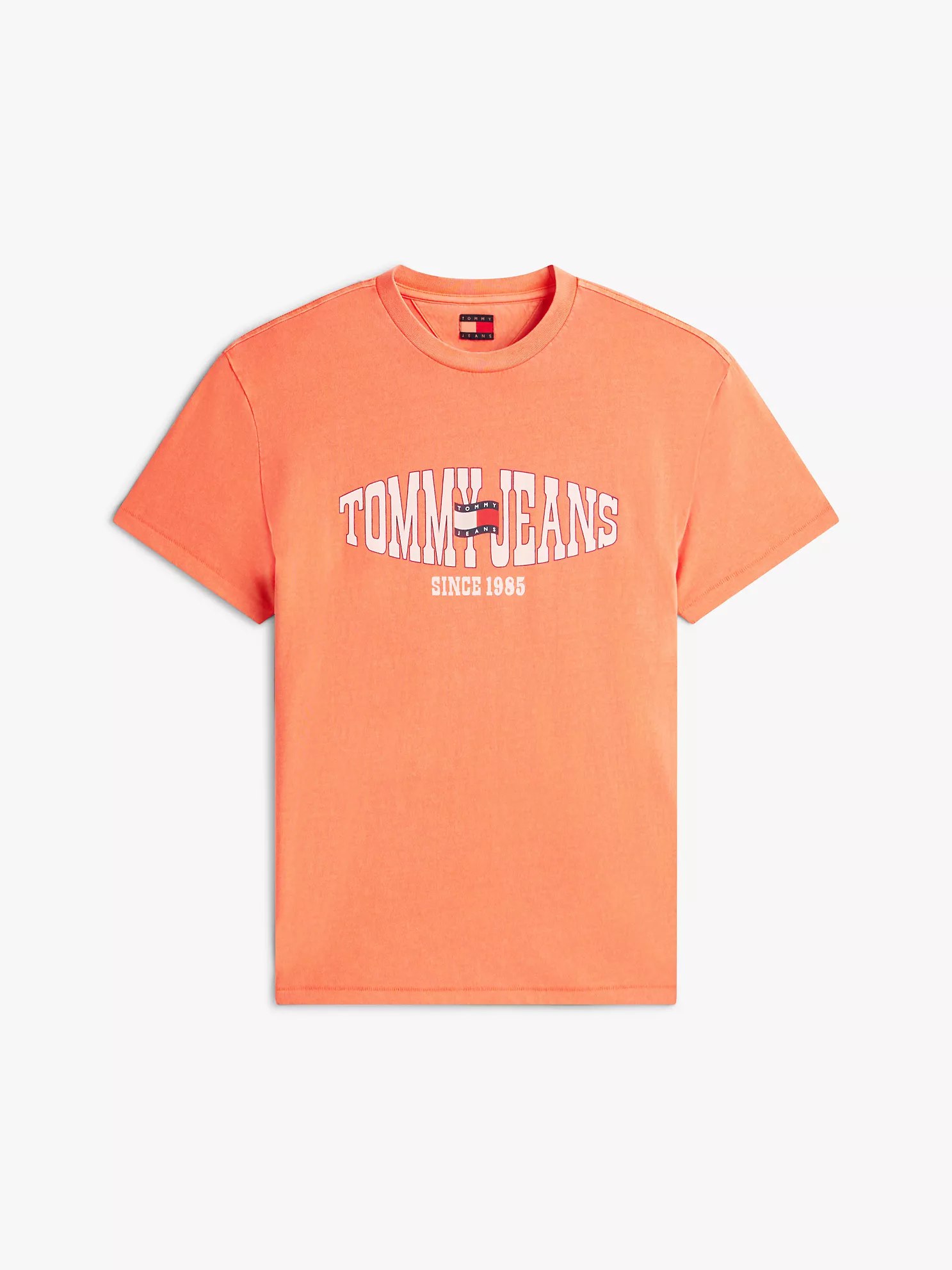 Tommy Jeans Wavy Flag Logo T-Shirt-Horizon Orange - Image 3
