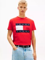 Tommy Jeans Big Flag Logo T-Shirt-Rapid Red