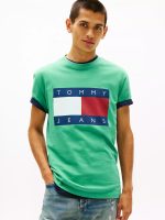 Tommy Jeans Big Flag Logo T-Shirt-Bahama Green