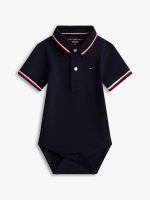 Babies' Tommy Wicking Polo Onesie-Navy Blue