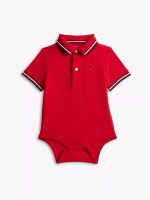 Babies' Tommy Wicking Polo Onesie-Red