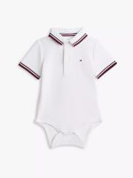 Babies' Tommy Wicking Polo Onesie-White