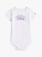 Babies' Multicolor Tommy Logo Onesie-White