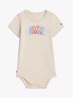 Babies' Multicolor Tommy Logo Onesie-Classic Beige