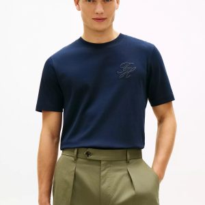 Script Monogram Interlock T-Shirt-Navy
