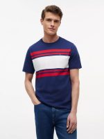 Block Stripe T-Shirt-Navy