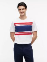 Block Stripe T-Shirt-White/Red