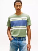 Block Stripe T-Shirt-Desert Olive