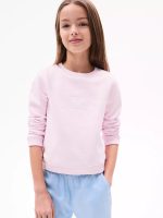 Kids' Embroidered Circle Logo Sweatshirt-Ballerina