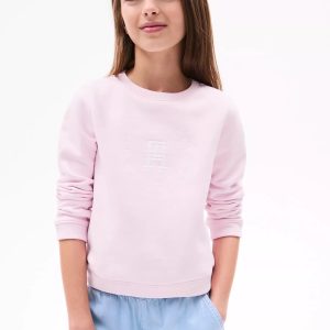Kids' Embroidered Circle Logo Sweatshirt-Ballerina