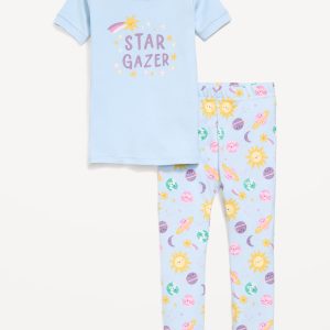 Unisex Snug-Fit Printed Pajama Set for Toddler & Baby-Space