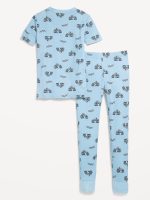 Gender-Neutral Snug-Fit Graphic Pajama Set for Kids-Motorcross