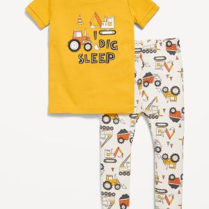 Unisex "I Dig Sleep" Pajama Set for Toddler & Baby-Transportation