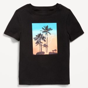 Short-Sleeve Logo-Graphic T-Shirt for Toddler Boys-Black Jack