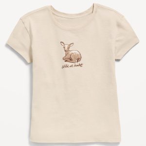 Short-Sleeve Graphic T-Shirt for Girls-Wish Bone