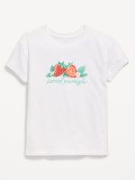 Short-Sleeve Graphic T-Shirt for Girls-White Lilies