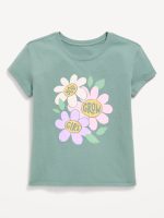 Short-Sleeve Graphic T-Shirt for Girls-Dried Herb