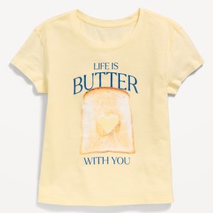 Short-Sleeve Graphic T-Shirt for Girls-Honeydew