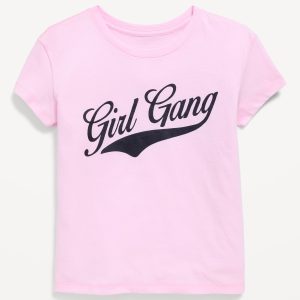 Short-Sleeve Graphic T-Shirt for Girls-Oleander