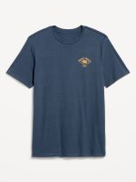 Crew-Neck Logo-Graphic T-Shirt-Dusk Navy