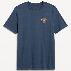 Crew-Neck Logo-Graphic T-Shirt-Dusk Navy