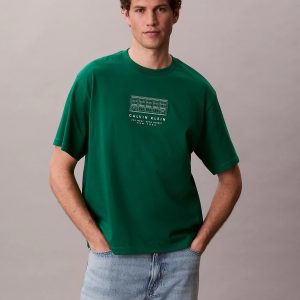 New York Office Logo Graphic Relaxed T-Shirt-Enchanted Forest