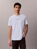 Monogram Line Graphic Classic T-Shirt-Breezy Blue