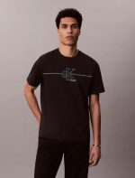 Monogram Line Graphic Classic T-Shirt-Black