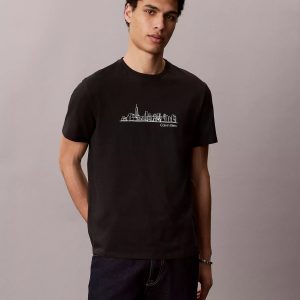 City Skyline Graphic Classic T-Shirt-Black
