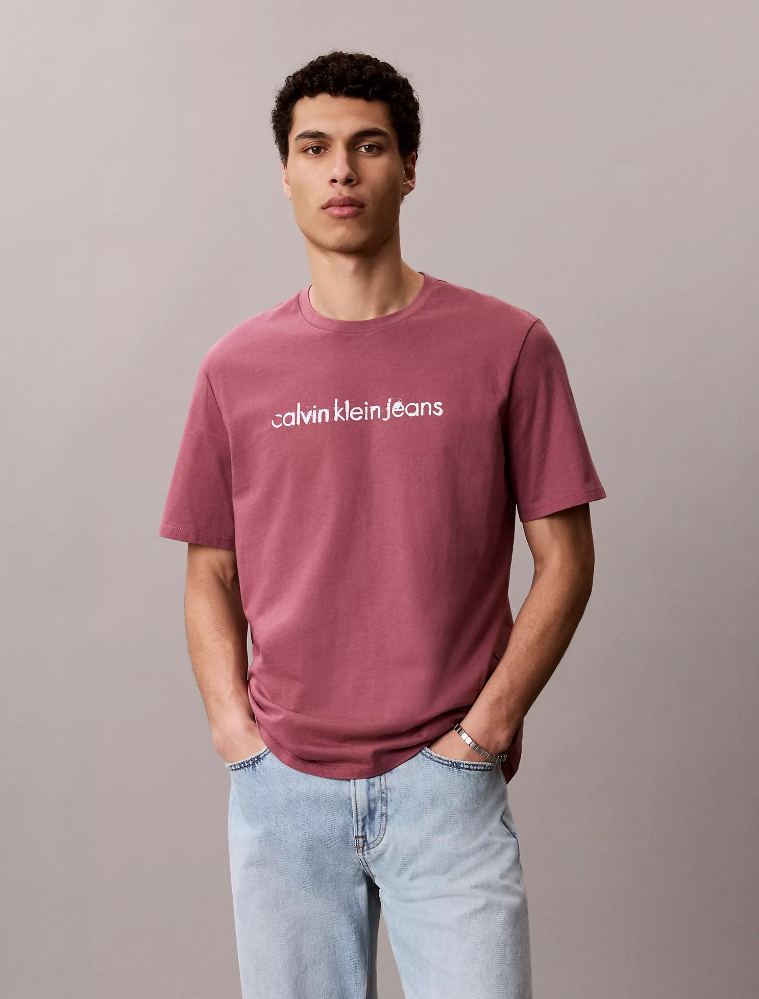 Lowercase Logo Graphic Classic T-Shirt-Renaissance Rose