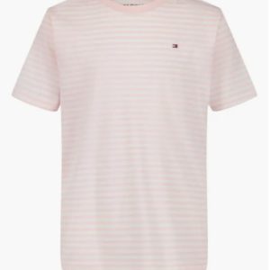 Tommy Hilfiger Kids' Clean Stripe T-Shirt-Icy Pink