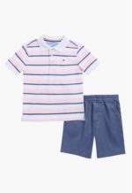 Tommy Hilfiger Polo & Shorts Set-Blue Multi