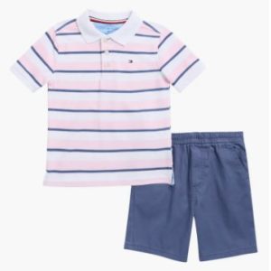 Tommy Hilfiger Polo & Shorts Set-Blue Multi