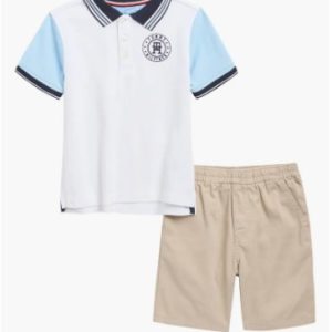 Tommy Hilfiger Polo & Shorts Set-White Assorted